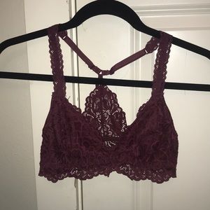 maroon bralette